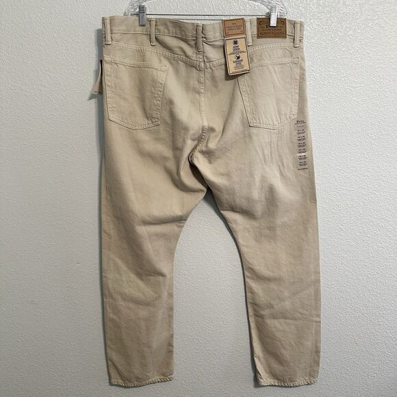 Polo Ralph Lauren Jeans Mens 42x32 Varick Slim Fit Straight Hemp Denim Grey Zip - Picture 4 of 16